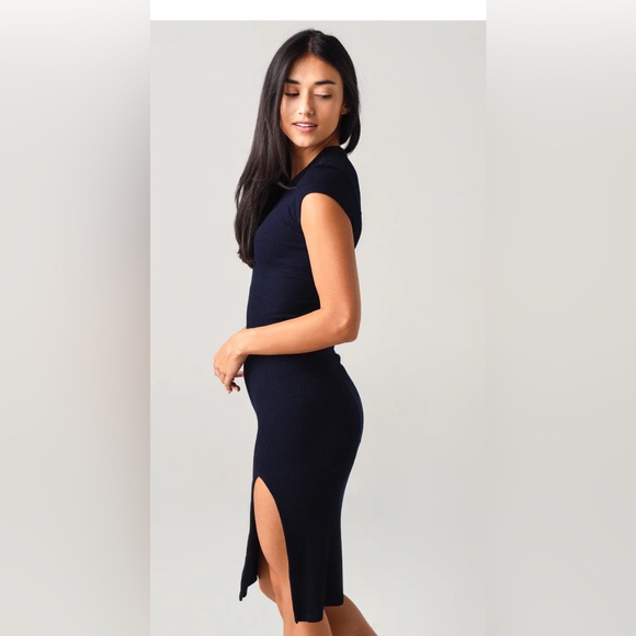 Monrow Black Cap Sleeve Dress, XS - Picture 2 of 9